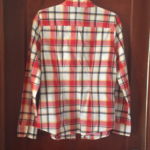 Plaid boyfriend fit shirt. - Picture 2 of 3